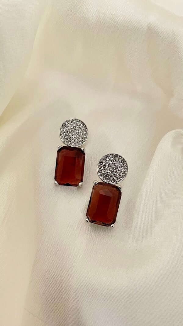 Gemstone Glam Earrings combo of 6 - Image 5