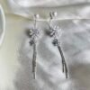 AD Stone Silver Plated Dangler Earrings - Image 2