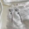 AD Stone Silver Plated Dangler Earrings